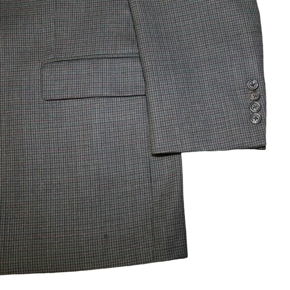 Ralph‎ Lauren Houndstooth Blazer Mens 42R Wool Sport Coat